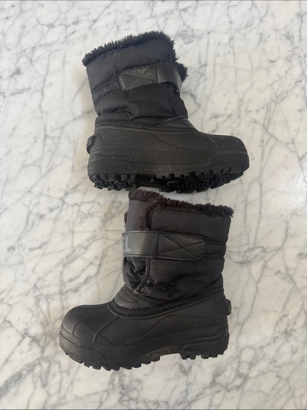 Sorel Black Childrens Snow Commander Toddler Little Kid Snow Boots Sz 12